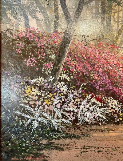 Juan Archuleta Gates and Garden Painting