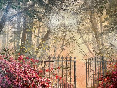 Juan Archuleta Gates and Garden Painting