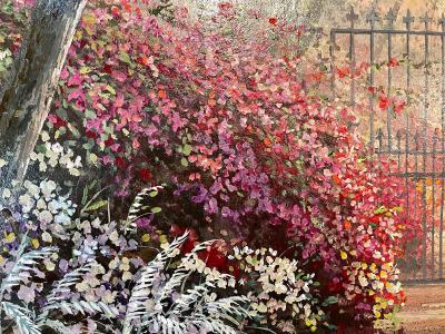 Juan Archuleta Gates and Garden Painting