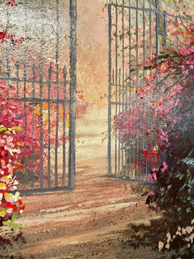Juan Archuleta Gates and Garden Painting