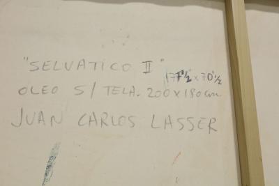 Juan Carlos Lasser Large Oil on Canvas by Juan Carlos Lasser 1952 2007 Selvatico II