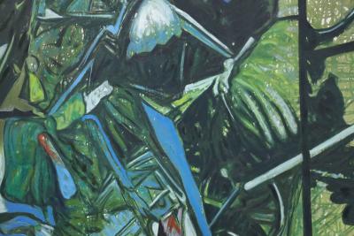 Juan Carlos Lasser Large Oil on Canvas by Juan Carlos Lasser 1952 2007 Selvatico II