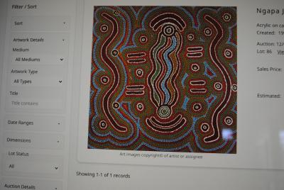 Judy Nanipijinpas Granites Rare Australian Aboriginal Dream Dot Painting