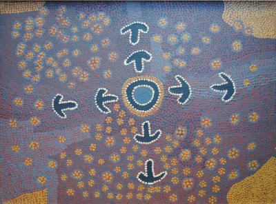Judy Nanipijinpas Granites Rare Australian Aboriginal Dream Dot Painting