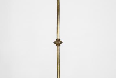 Jugend Ceiling Lamp in Patinated Brass and Glass Europe early 20th century