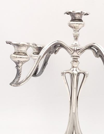 Jugendstil Silver Candelabra Germany circa 1900