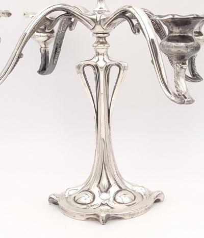 Jugendstil Silver Candelabra Germany circa 1900