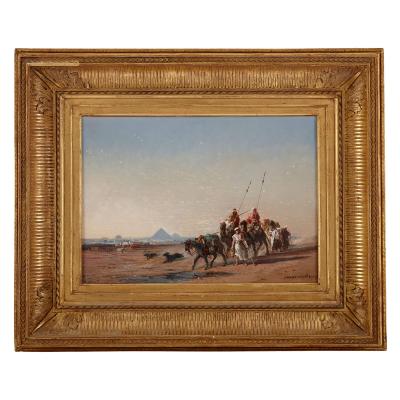 Jules Achille No l Antique Egyptian landscape oil painting by No l