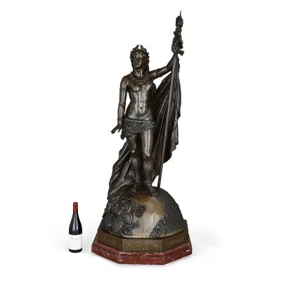 Jules Bertin Large Napoleon III period bronze sculpture by Jules Bertin