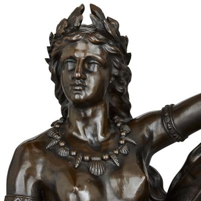 Jules Bertin Large Napoleon III period bronze sculpture by Jules Bertin