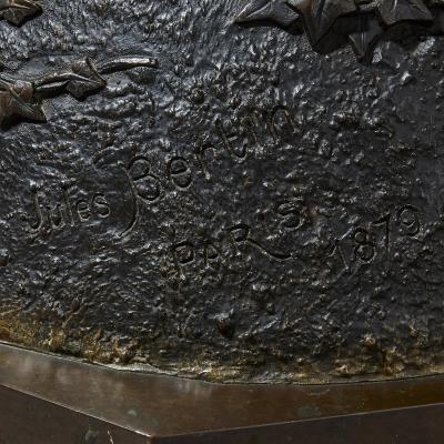 Jules Bertin Large Napoleon III period bronze sculpture by Jules Bertin