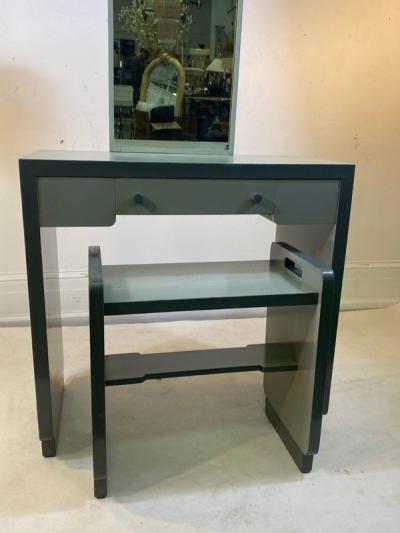 Jules Bouy RARE ART DECO VANITY AND STOOL BY JULES BOUY