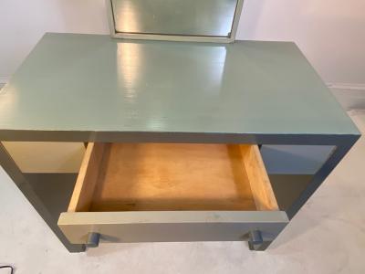 Jules Bouy RARE ART DECO VANITY AND STOOL BY JULES BOUY