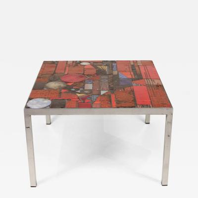 Jules De Waele Jules Dewaele for Pia Manu Red Coffee Table