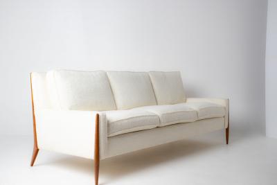 Jules Heumann Jules Heumann Sofa in Walnut and White Boucle