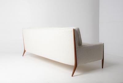 Jules Heumann Jules Heumann Sofa in Walnut and White Boucle