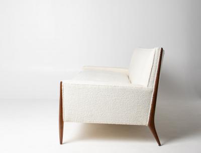 Jules Heumann Jules Heumann Sofa in Walnut and White Boucle