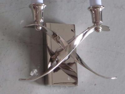 Jules Leleu 2 Pairs French Modern Neoclassical Style Nickel Sconces in Style of Jules Leleu