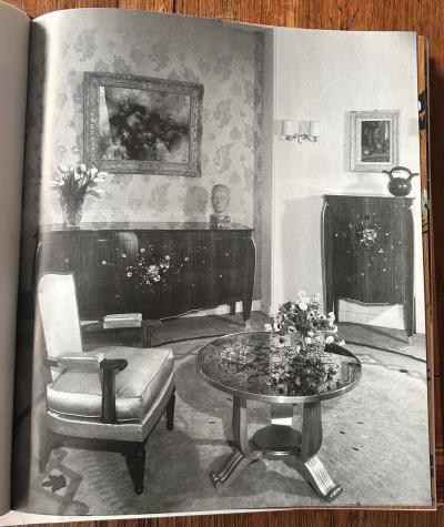 Jules Leleu 3 Fine French 1940s Mahogany Armchairs by Jules Leleu