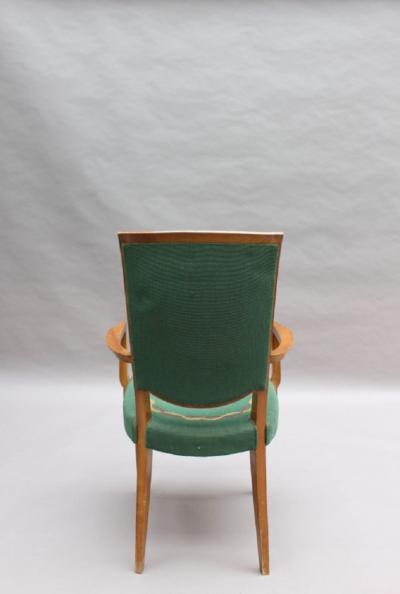 Jules Leleu 4 Fine French Art Deco Armchairs by Jules Leleu