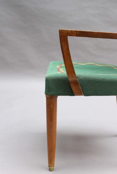 Jules Leleu 4 Fine French Art Deco Armchairs by Jules Leleu