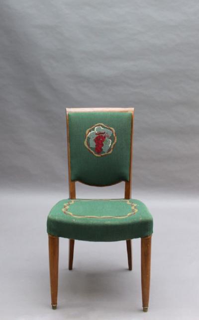 Jules Leleu 4 Fine French Art Deco Dining Chairs by Jules Leleu 4 arm chairs available 