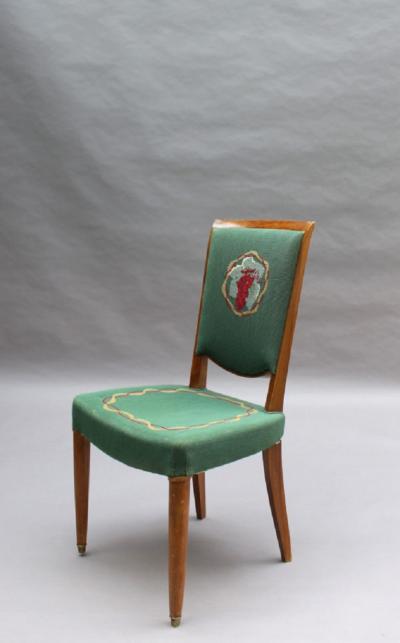 Jules Leleu 4 Fine French Art Deco Dining Chairs by Jules Leleu 4 arm chairs available 