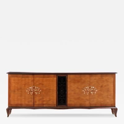 Jules Leleu A French Modernist Marquetry Sideboard attributed to Jules Leleu C 1950 