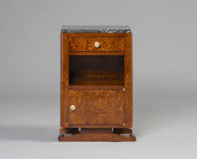 Jules Leleu A Matched Pair of Art Deco Nightstands in the manner of Jules Leleu 