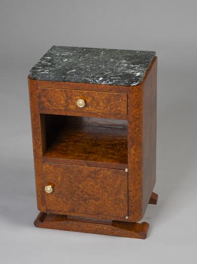Jules Leleu A Matched Pair of Art Deco Nightstands in the manner of Jules Leleu 