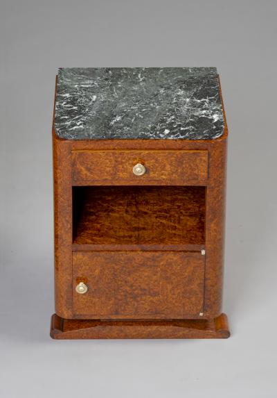 Jules Leleu A Matched Pair of Art Deco Nightstands in the manner of Jules Leleu 