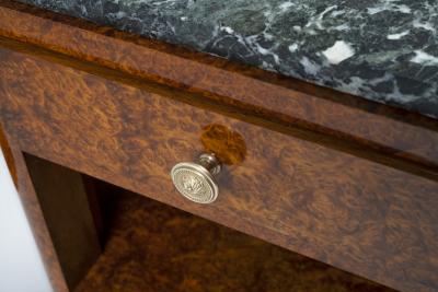 Jules Leleu A Matched Pair of Art Deco Nightstands in the manner of Jules Leleu 