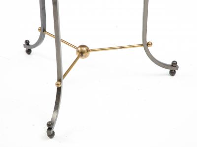 Jules Leleu A Pair of Two tone Bronze and Marble Top Coffee Tables by Jules Leleu