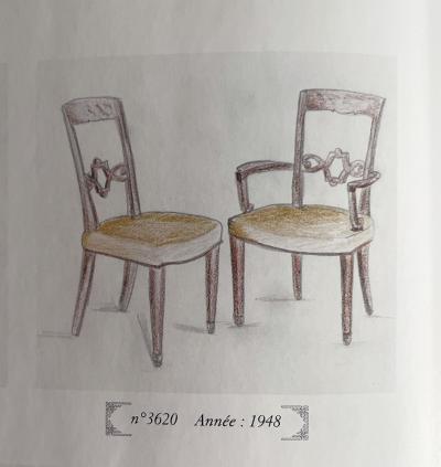 Jules Leleu A Set of Eight French 40 s Dining Chairs by Jules Leleu