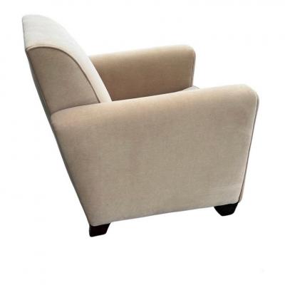 Jules Leleu Art Deco Club Chair by Jules Leleu