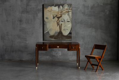 Jules Leleu Art Deco Desk by Jules Leleu France 1920s