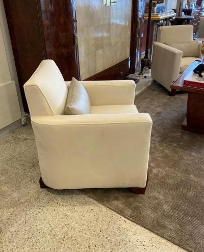 Jules Leleu Art Deco Pair of Club Chairs