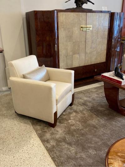 Jules Leleu Art Deco Pair of Club Chairs