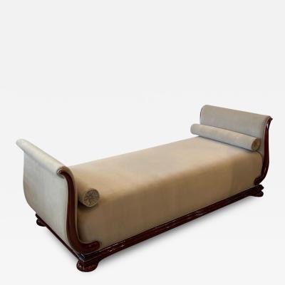 Jules Leleu Art Deco Rosewood Day Bed in the style of Jules Leleu