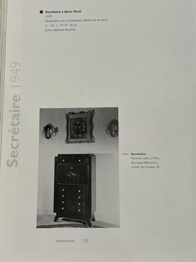 Jules Leleu Art Deco Rosewood Secretaire by Jules Leleu