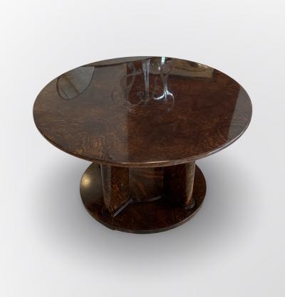 Jules Leleu Art Deco Round Coffee Table by Jules Leleu