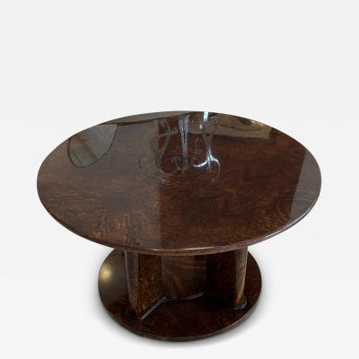 Jules Leleu Art Deco Round Coffee Table by Jules Leleu