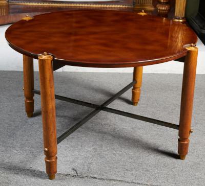 Jules Leleu CIRCULAR COFFEE TABLE IN LACQUERED WOOD BY JULES LELEU