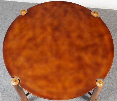 Jules Leleu CIRCULAR COFFEE TABLE IN LACQUERED WOOD BY JULES LELEU