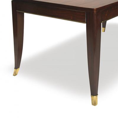 Jules Leleu Elegant dining or library table in rosewood by Jules Leleu