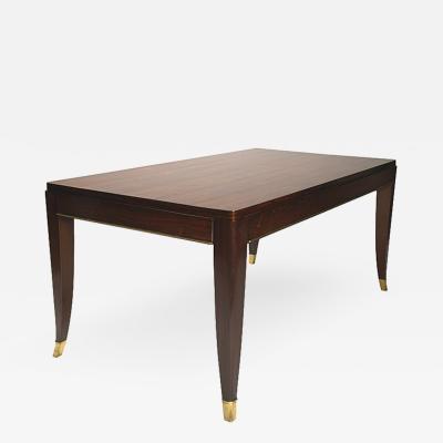 Jules Leleu Elegant dining or library table in rosewood by Jules Leleu