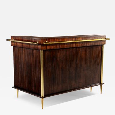 Jules Leleu Exceptional Art Deco Bar Cabinet by Jules Leleu Circa 1940s France