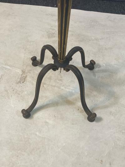 Jules Leleu FRENCH 1940s BRASS AND WOOD FLOOR LAMP