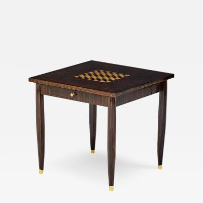 Jules Leleu FRENCH ART DECO MACASSAR GAME TABLE BY JULES LELEU