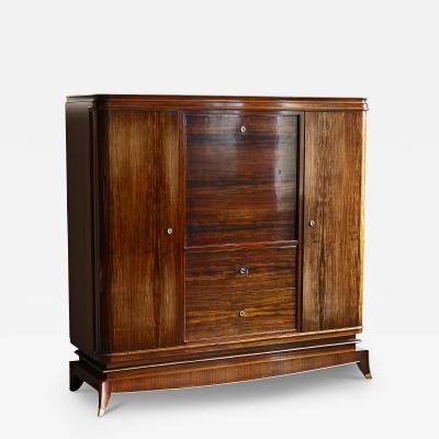 Jules Leleu Fine Cabinet with Secretaire in Rosewood by Jules Leleu